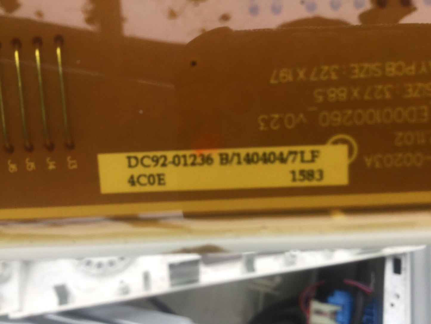 SAMSUNG WF70F5E5W4W WASHING MACHINE POWER & DISPLAY PCB DC92-01238G DC94-06279A £15 REFUND