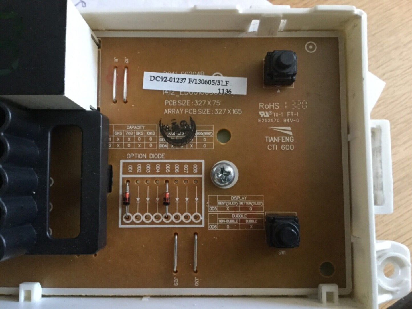SAMSUNG WF80F5E0N4W WASHING MACHINE PCB DC92-01238J * INTERNATIONAL REPAIR SERVICE *